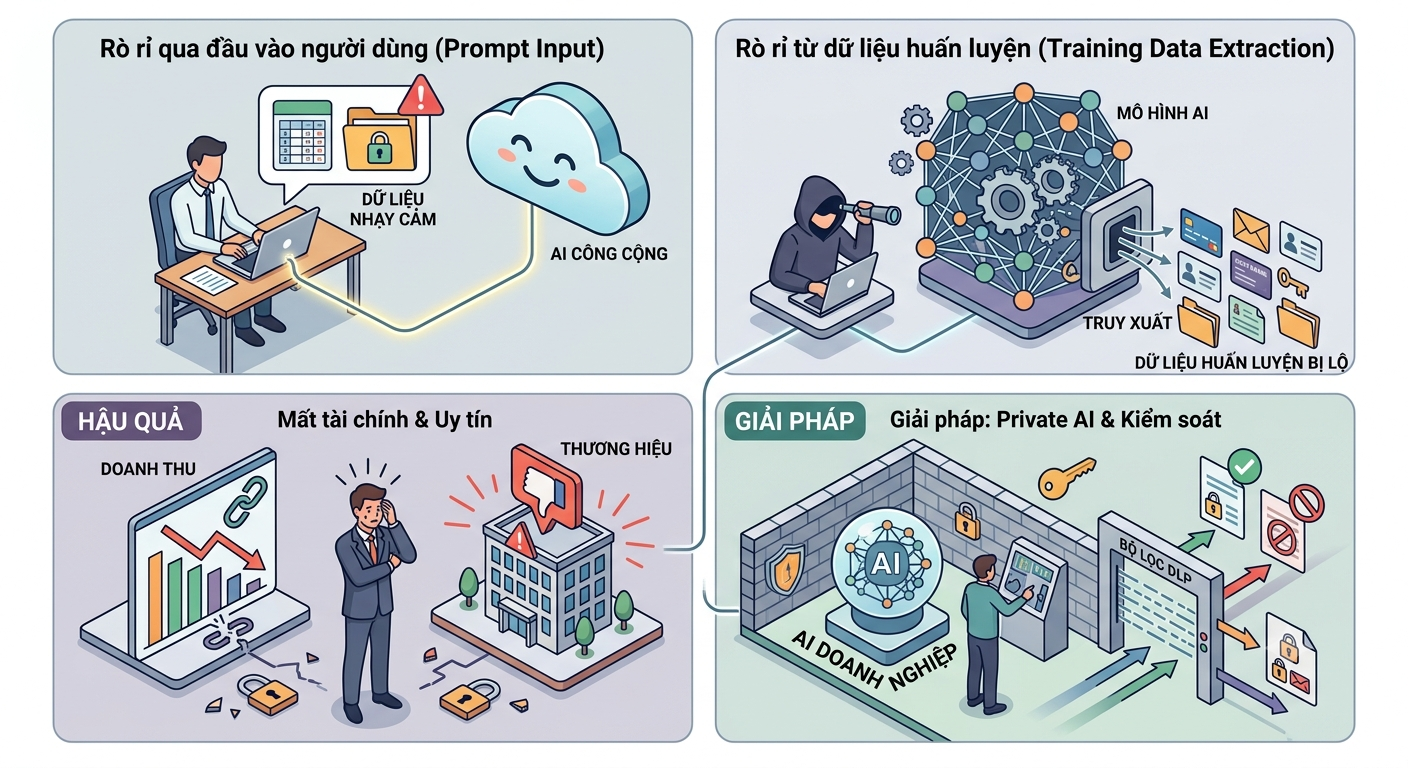 Lộ lọt dữ liệu AI là gì ?