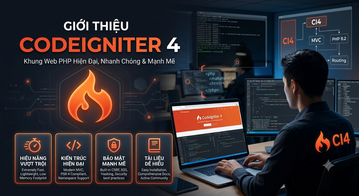 CodeIgniter 4 là gì? Giới thiệu cơ bản cho người mới bắt đầu
