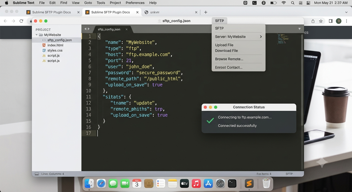 Hướng Dẫn Cấu Hình FTP Trên Sublime Text Để Deploy Code Nhanh Chóng