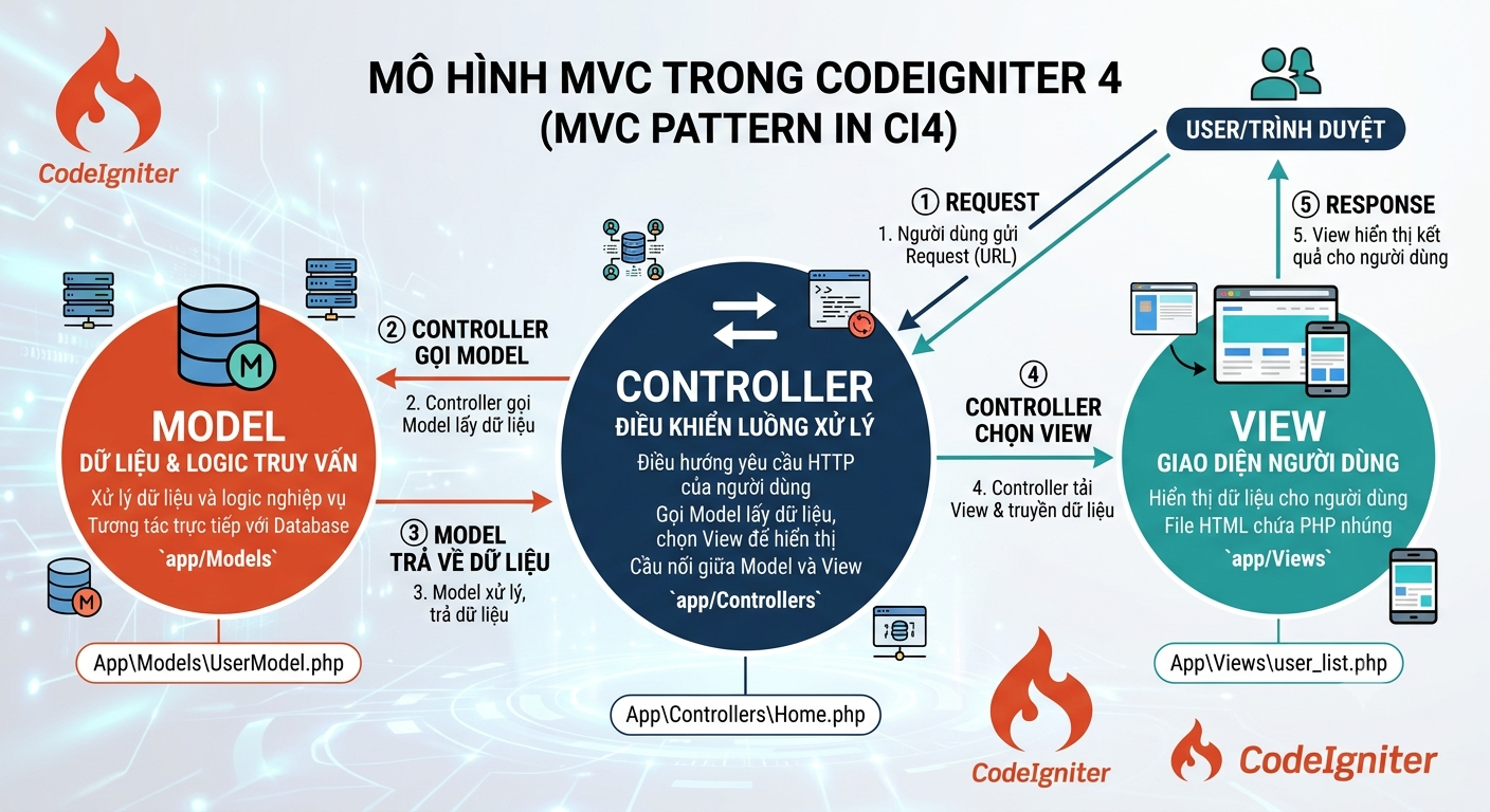 Mô Hình MVC Trong CodeIgniter 4